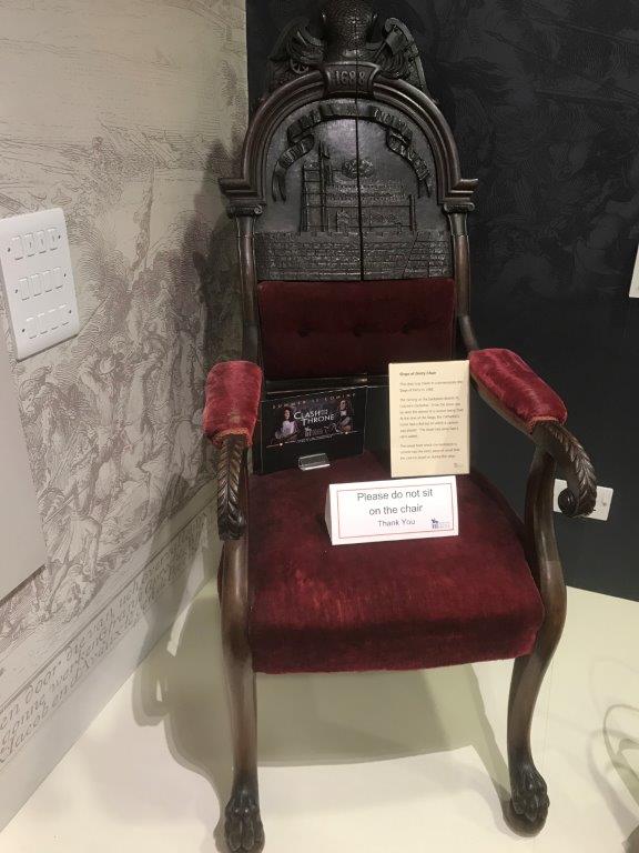 Chair commemorating Siege of Derry 1688